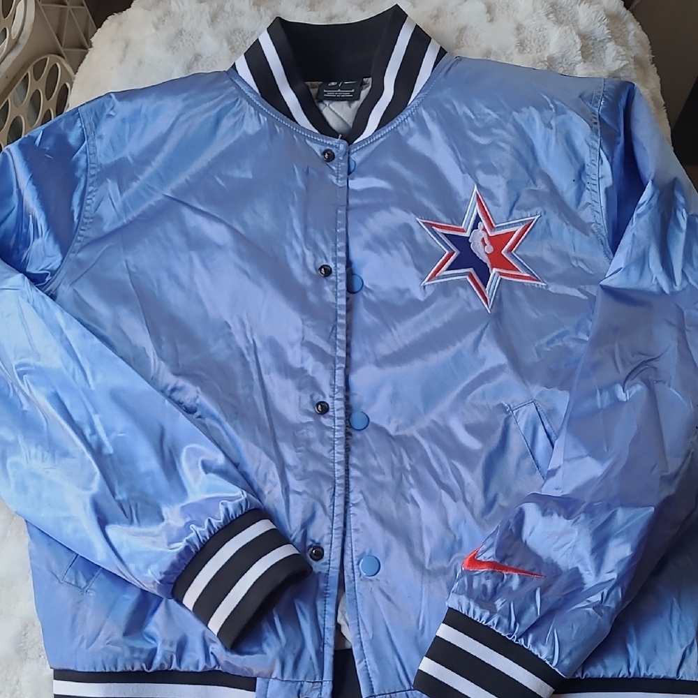 NBA ALL STAR Blue and Black Bomber Jacket